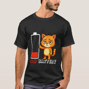 Camiseta Batería Baja, Nada que Hacer - Energía Cero - Gato