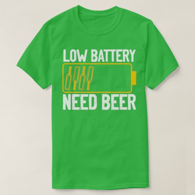Camiseta Batería baja necesito cerveza (Diseño del anverso)