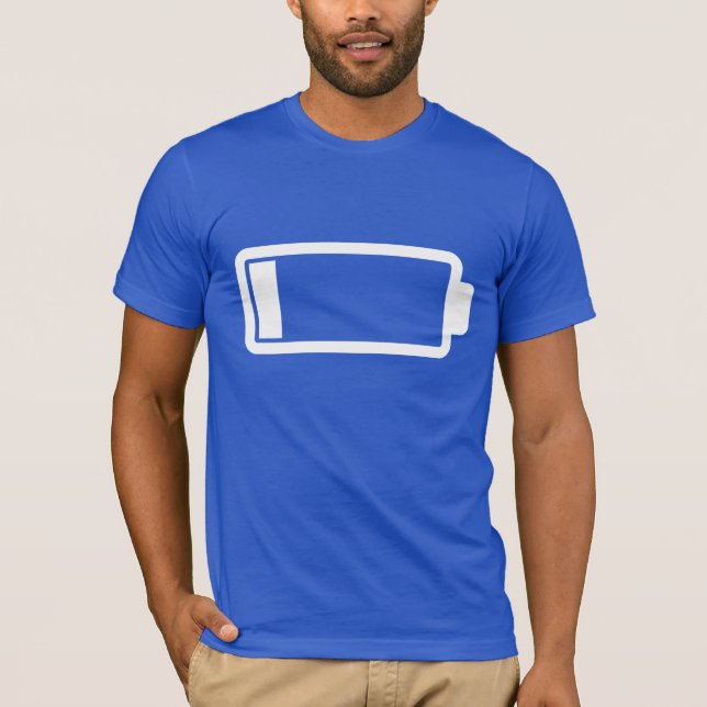 Camiseta Batería baja - oscuridad (Anverso)