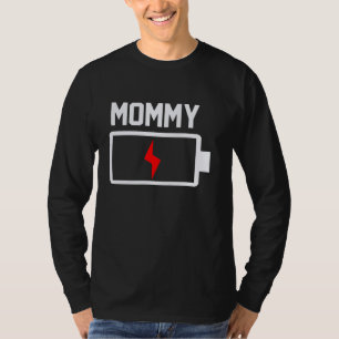 Camiseta Batería Baja Papá Mamá Batería Baja Agotada Divert