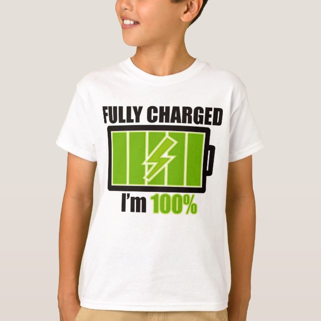 CAMISETA BATERÍA_CARGADA_COMPLETAMENTE (Anverso)