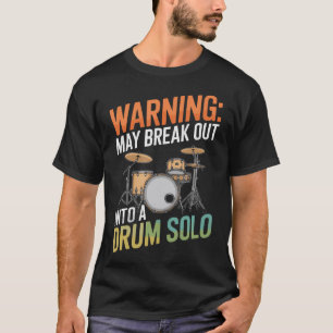 Camiseta Batería Conjunto de Batería y Percusionista de Bat