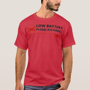 Camiseta Batería de bajo costo Por favor recargue el coche