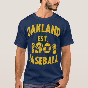 Camiseta Batería De Béisbol Vintage Oakland Baseball Est 19