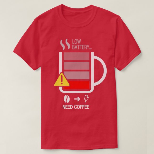 Camiseta Batería de café (Diseño del anverso)