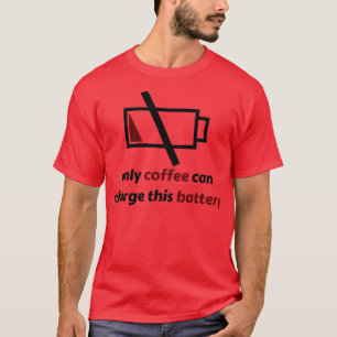 Camiseta batería de carga de café