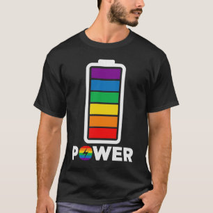 Camiseta Batería de energía del arcoiris Conciencia sobre l