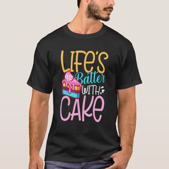 Camiseta Batería De Hombres Con Pastel (Anverso)