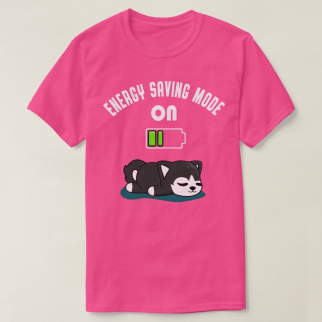 Camiseta Batería de Husky Cuesta Baja Energía Cansada Diver (Diseño del anverso)