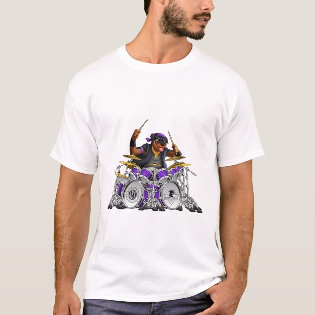 Camiseta Batería de Rockin Rottie (Anverso)
