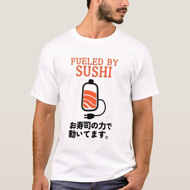 Camiseta Batería de sushi Humor de comida japonesa (Anverso)