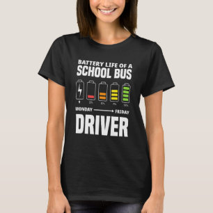 Camiseta Batería De Un Conductor De Autobús Escolar