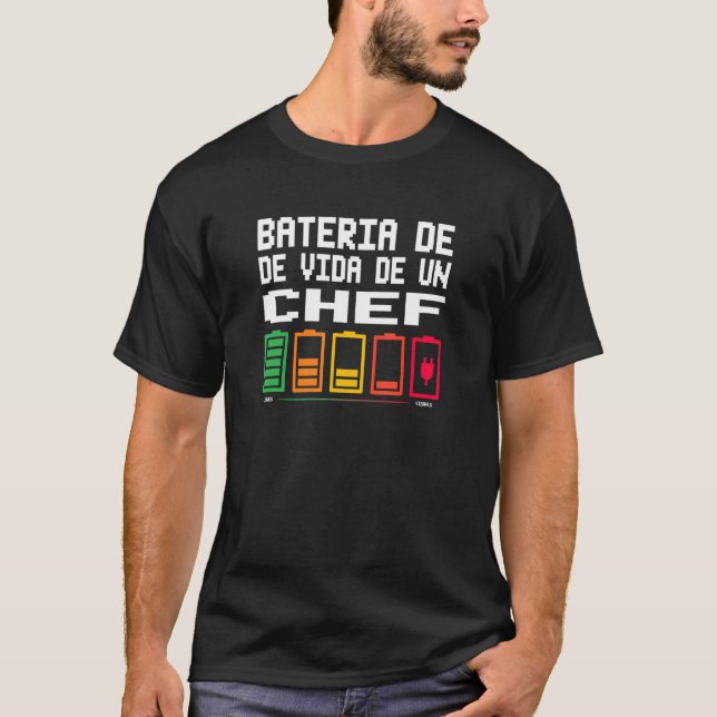 Camiseta Bateria de vida de un chef (Anverso)