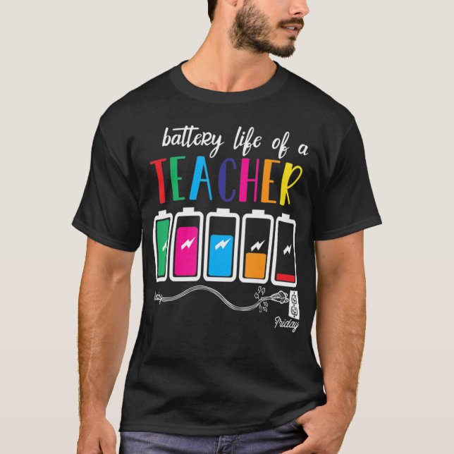 Camiseta Batería De Vida Un Profesor Navidades De Acción De (Anverso)