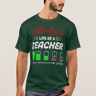 Camiseta Batería De Vida Un Profesor Navidades De Acción De