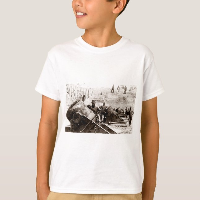 Camiseta Batería del mortero de la guerra civil en Yorktown (Anverso)