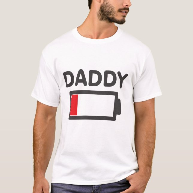 Camiseta Batería drenada papá (Anverso)