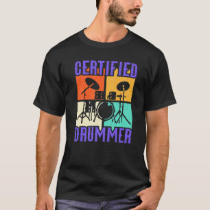 Camiseta Batería Heavy Metal Punk Rock & Roll Baterista Cer