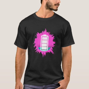 Camiseta Batería Otaku retro de vaporwave de los años 1980
