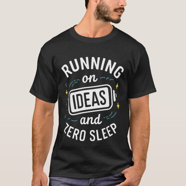 Camiseta Batería rápida - Corriendo en Ideas Divertidas Rel (Anverso)