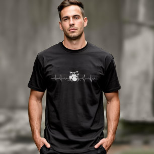 Camiseta Batería Regalo de tambores de instrumentos musical