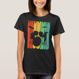 Camiseta Batería Retro Set Drummer & Drumming