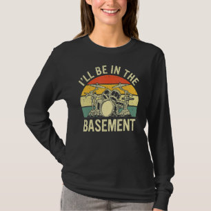 Camiseta Batería Retro Set Drummer Hombres Mujeres Tambores