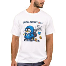 Batería Social 1 Por Ciento Pinguino Divertido Vec