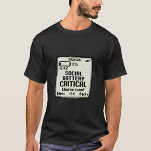 Camiseta Batería Social Crítica Divertido Diseño Tech para