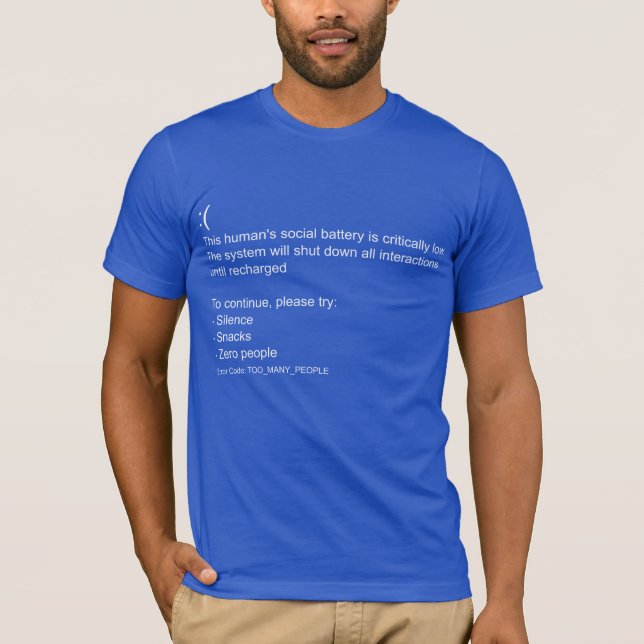 Camiseta Batería social humana de introducción divertida cr (Anverso)