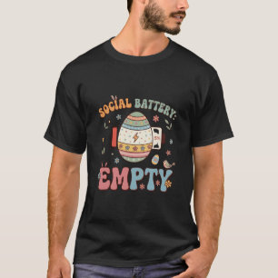 Camiseta Batería Social Vacía Divertida Introvertida de Pas