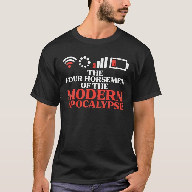 Camiseta Batería Wifi moderna apocalíptica Divertida dicien (Anverso)