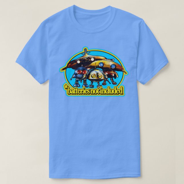 Camiseta Baterías no incluidas robots (Diseño del anverso)