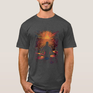 Camiseta Baterista Batería Toca la batería Músico de banda 