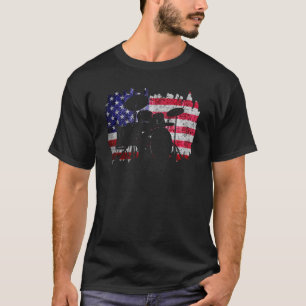 Camiseta Baterista de Rock de EE. UU. Angustiado