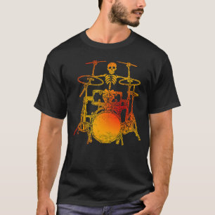 Camiseta Baterista de tambor de esqueleto 2