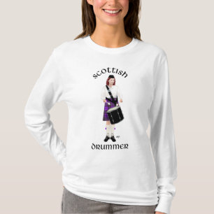 Camiseta Baterista escocés - Falda morada