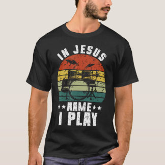 Camiseta Baterista Jesús Batería Percusión Fe Cristo