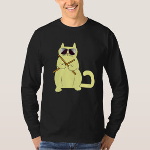 Camiseta Baterista Kitty Cat   Músico Instrumentista Tambor