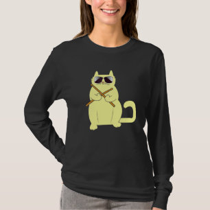 Camiseta Baterista Kitty Cat   Músico Instrumentista Tambor