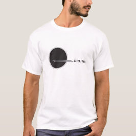 Camiseta Baterista Minimalista Negro y Blanco Cool