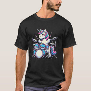 Camiseta Baterista Unicornio Ritmo Mágico