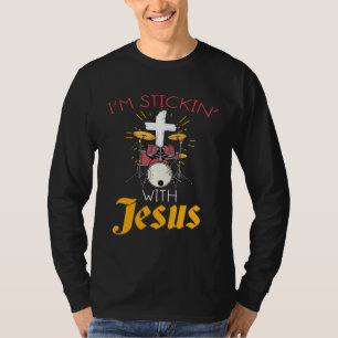 Camiseta Bateristas de Rock Cristiano Imprimiendo con Jesú