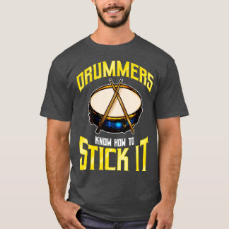 Camiseta Bateristas Saben Cómo Pegarlo Batería Percusión