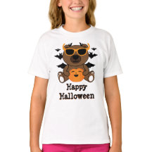 Bates negros de calabaza del naranja del oso Feliz