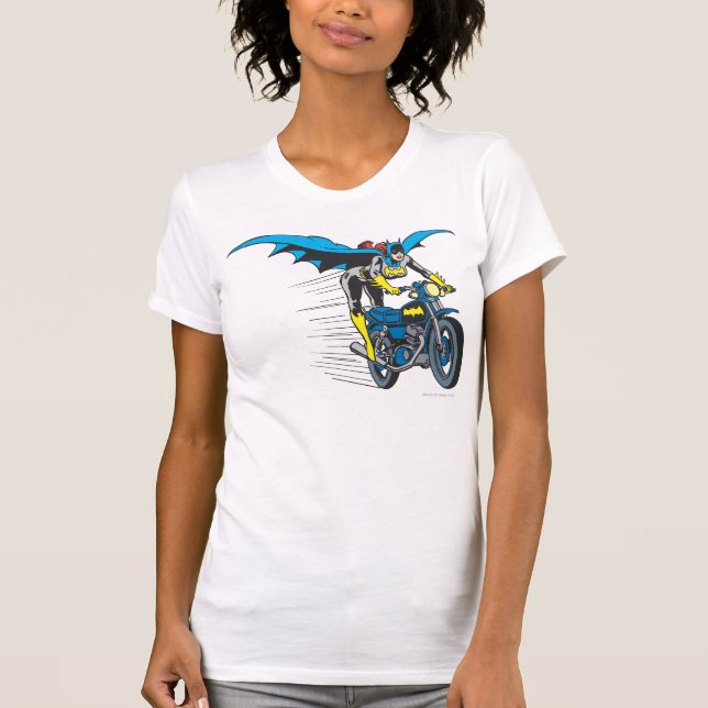 Camiseta Batgirl sobre Batcycle (Anverso)
