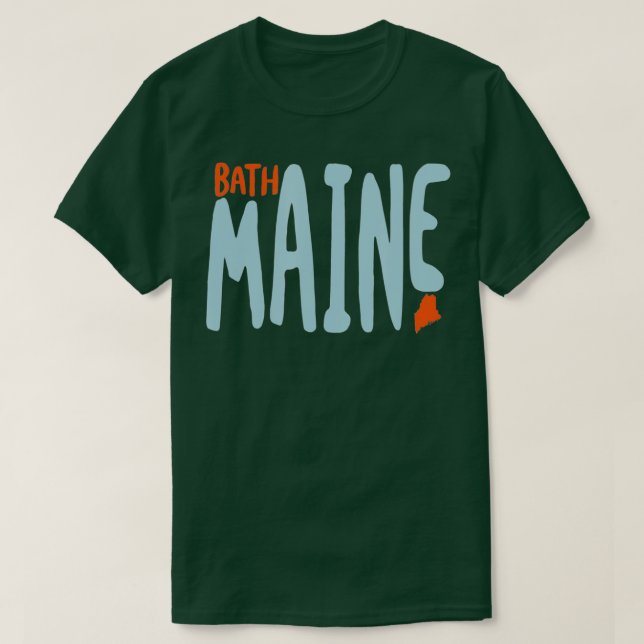 Camiseta Bath Maine ME Maine Souvenir (Diseño del anverso)