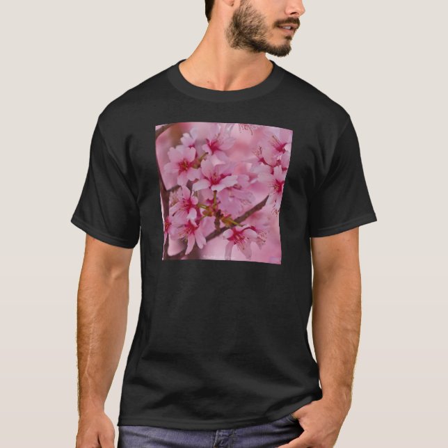 Camiseta Bathin in Pink Japanese Cherry Blossoms (Anverso)