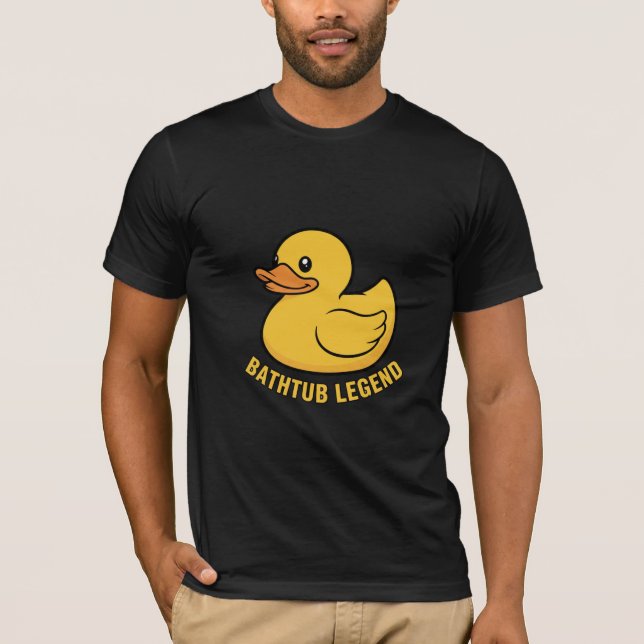 Camiseta Bathtub Legend – Minimalist Rubber Duck Streetwear (Anverso)