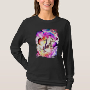 Camiseta Batido de arcoíris de alienígena espacial montando